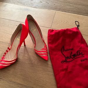 Neon Christian Louboutin heels!! Pink neon size 37
